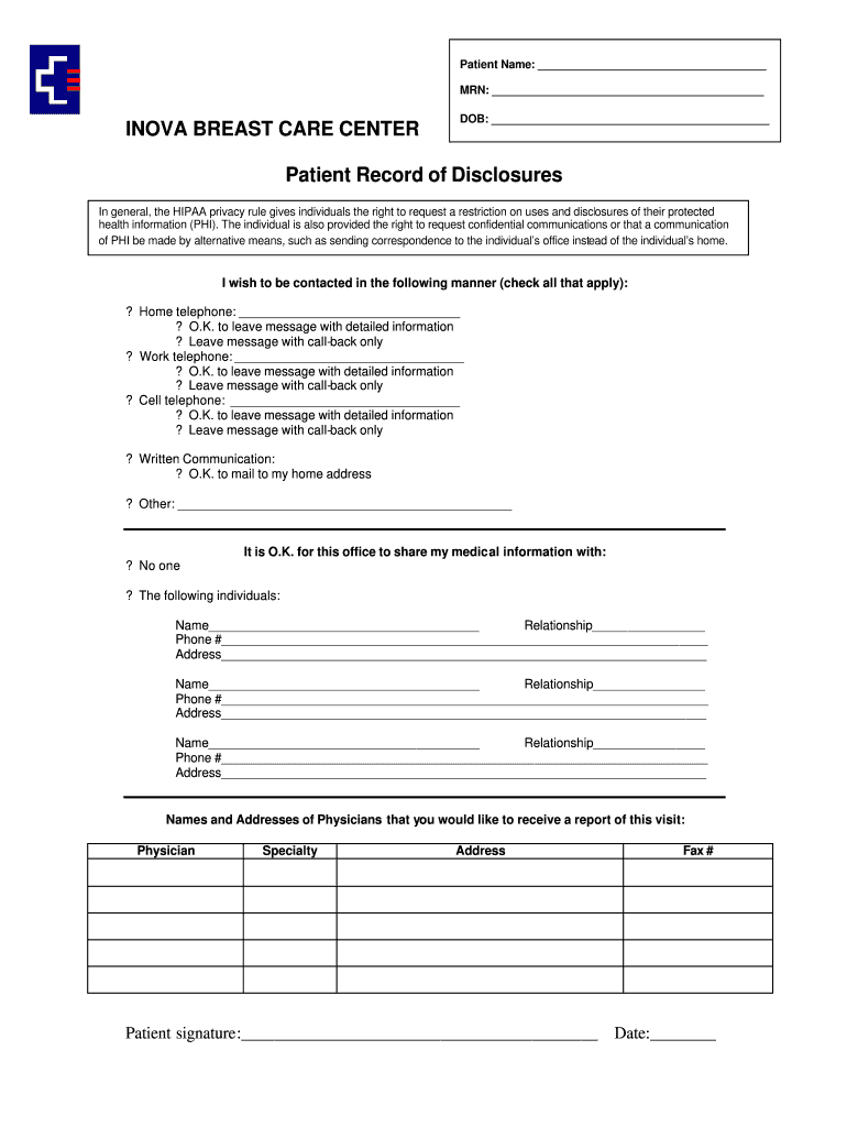 Information Disclosure Form DOC  Inova