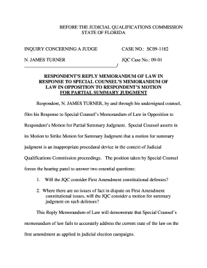 Memorandum of Law Sample Florida  Form