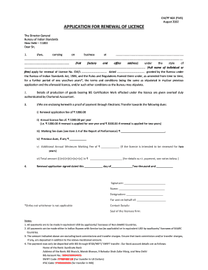 Bis Renewal Application Form Download