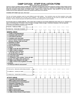 Karate Evaluation Form