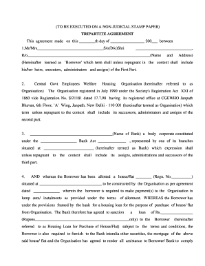 Tri Party Agreement Format