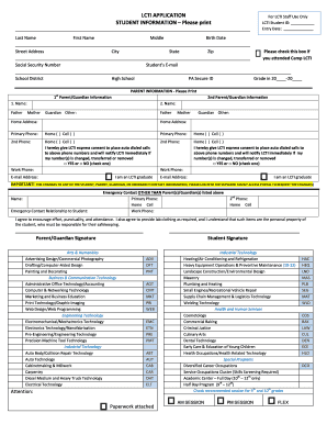 LCTI APPLICATION Lcti  Form