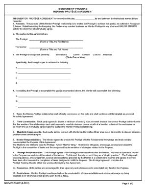 MENTOR PROT G AGREEMENT Med Navy  Form