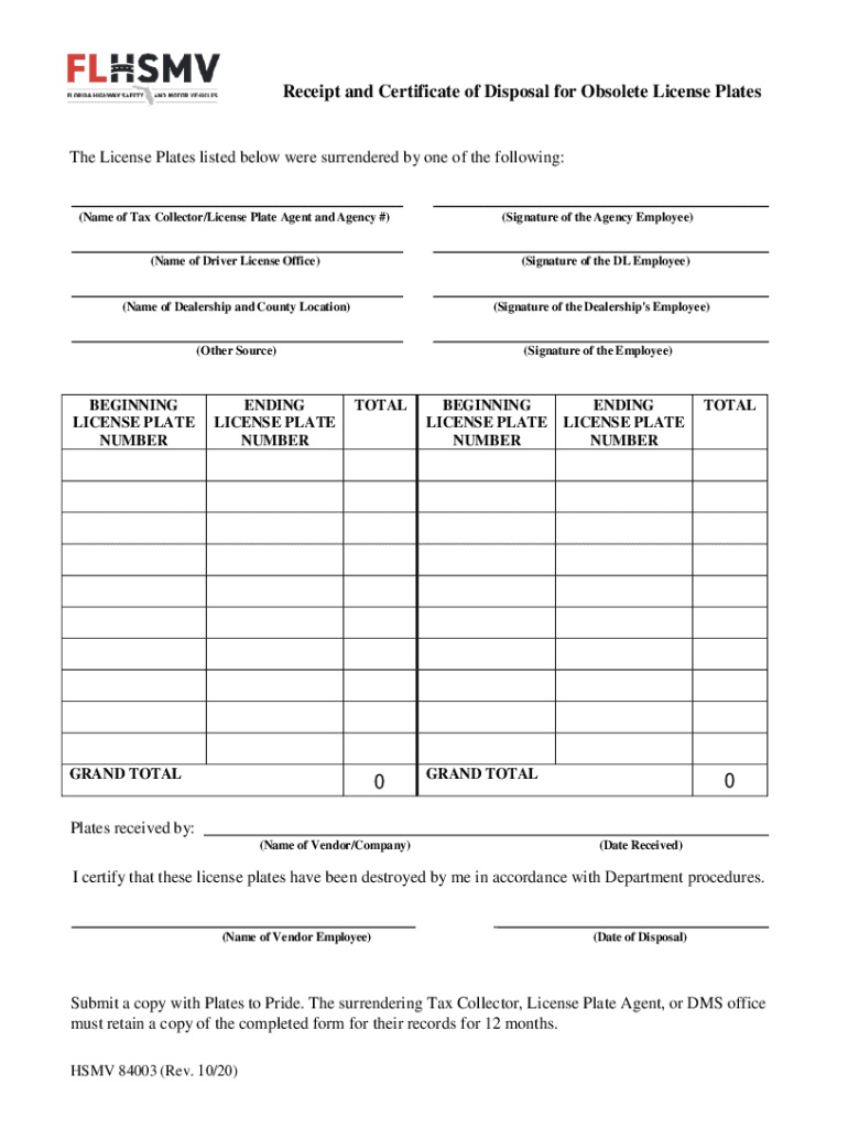  Florida Disposal License 2020-2024