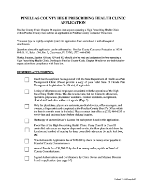 High Prescribing Health Clinic  Form