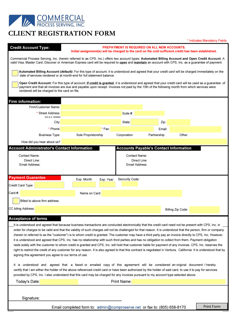 Client Application XLS  Form