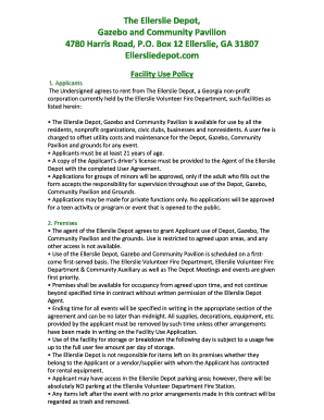 Ellerslie Depot  Form