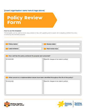 Policy Review Form Cancercouncil Com Au 2016-2024
