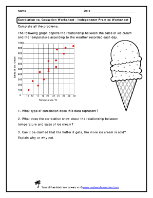 Correlation Vs Causation Worksheet Independent Practice Worksheet Answers  Form