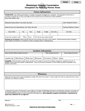 COMPLAINTDISPUTE FILING PROCEDURE Form