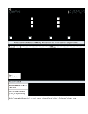 Cap Observation  Form