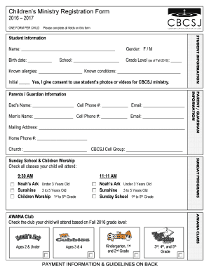 Child Registration Form