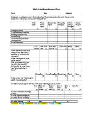 Revised Dyadic Adjustment Scale  Form