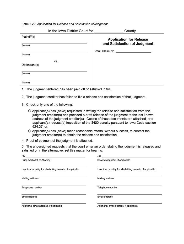 Iowa Application Release  Form