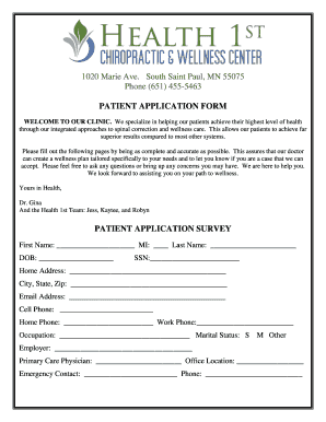 Patient Application Form