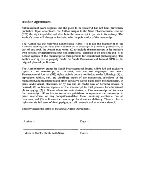 Upon Acceptance, the Author Assigns to the Saudi Pharmaceutical Journal  Form