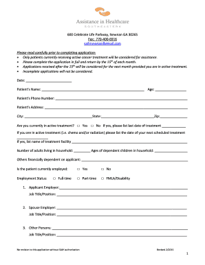 SOUTHEASTERN ASSISTANCE in HEALTHCARE, INC Aih  Form