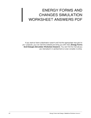 Phet Energy Forms and Changes Simulation Answer Key