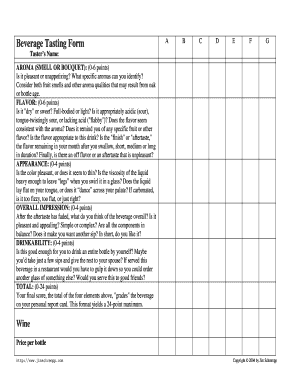 A Simple Tasting Form Jim Schrempp