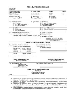 Csc Form 6 Revised Editable