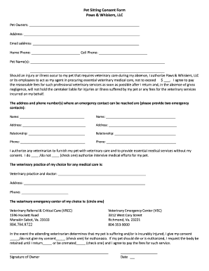 Pet Sitting Forms PDF - Fill Out and Sign Printable PDF Template | signNow