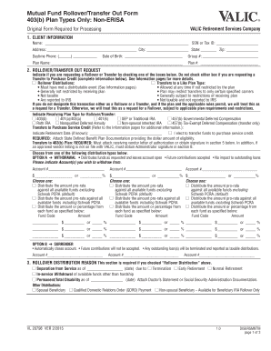  Valic Rollover Transfer Out Form 2015-2024