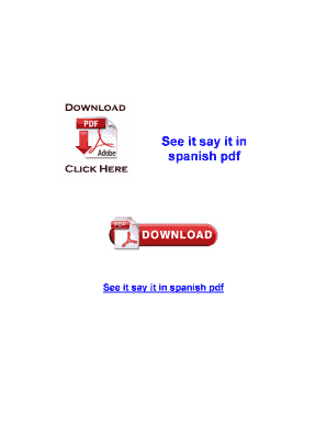 See it and Say it in Spanish PDF  Form