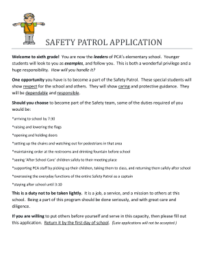 safety patrol school essay