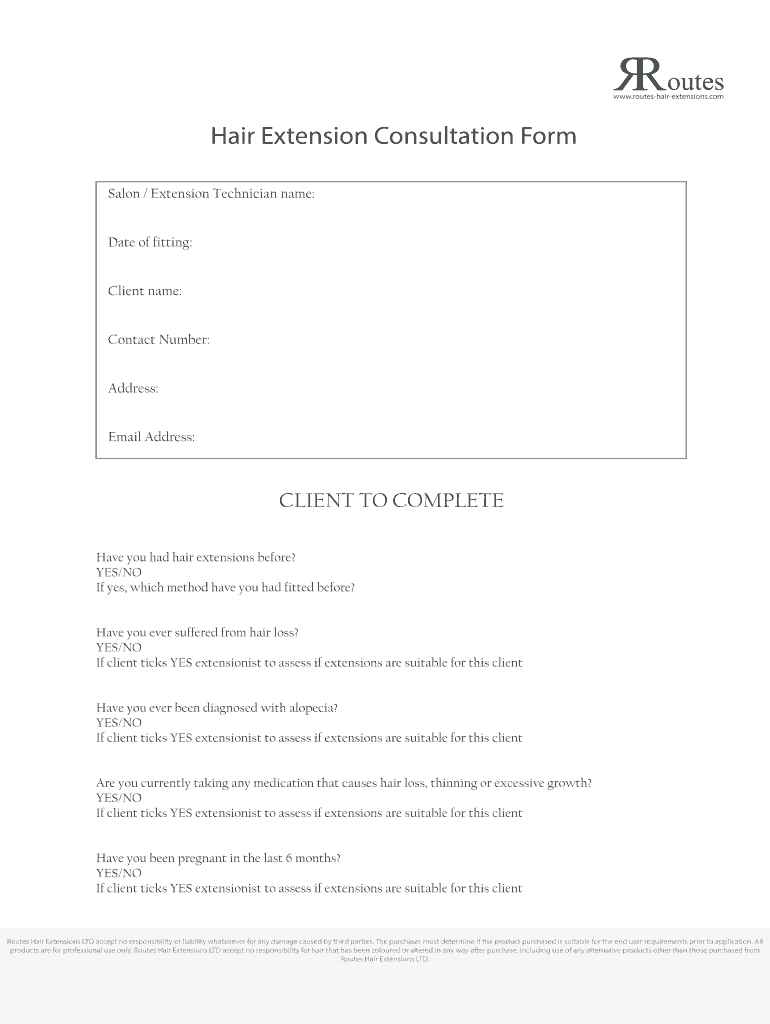 Extension Consultation Form