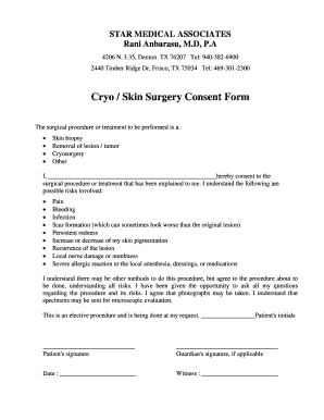 Skin Surgery Consent Form DOCX
