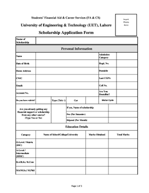 Facs Uet  Form