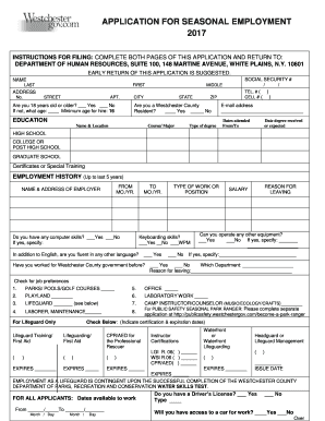  INSTRUCTIONS for FILING COMPLETE BOTH PAGES of THIS APPLICATION and RETURN to 2017