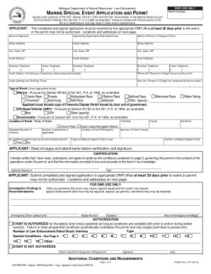 Marine Event Permit  Form