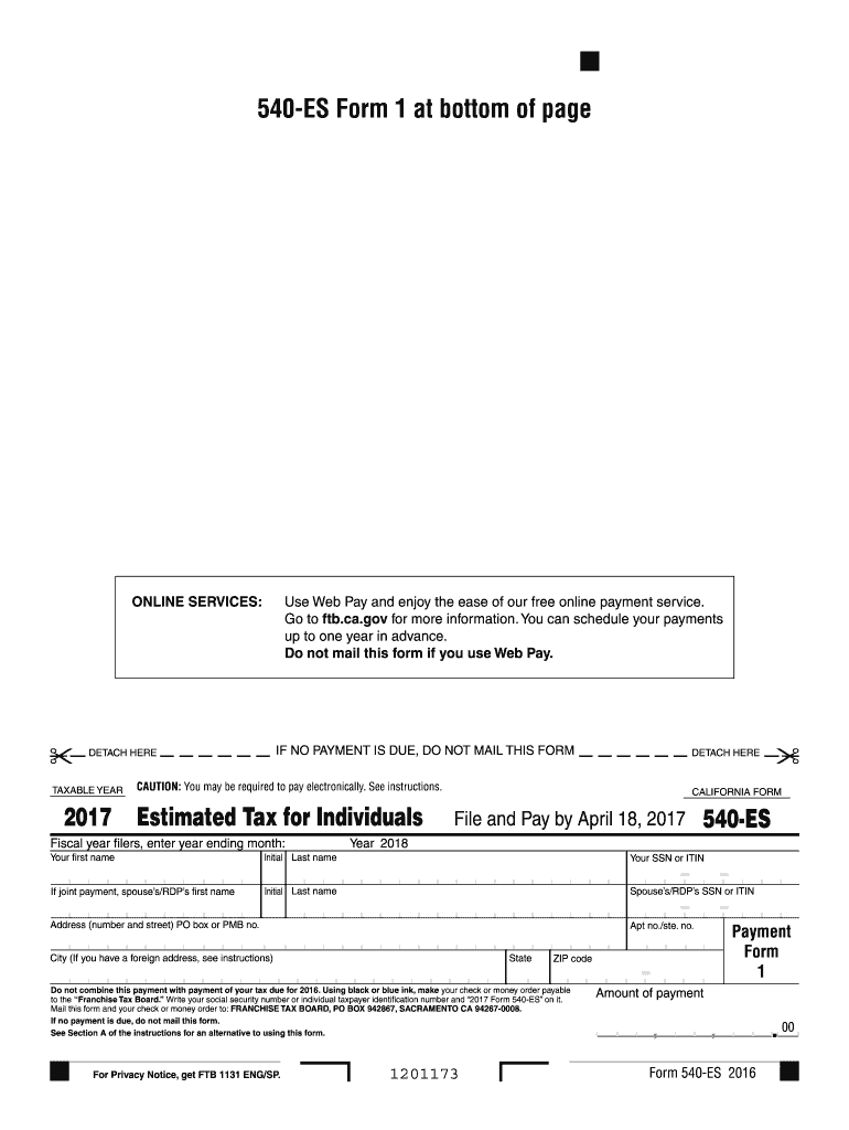  Form 540 Es 2017