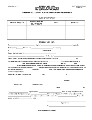 Nys Doccs Form 2041