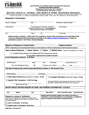 Department of Motor Vehicles Tallahassee  Form