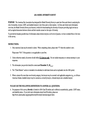 Aba Model Diversity Survey  Form