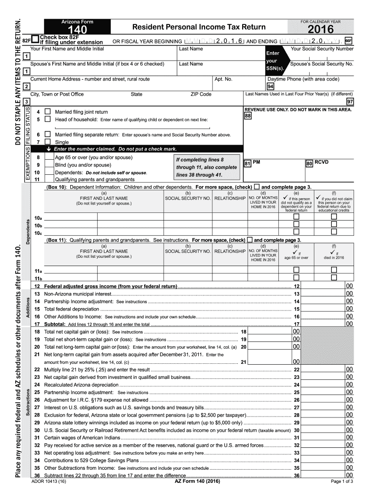 Get and Sign Form 140 2016