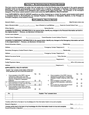  Re Certification by ParentGuardian 2012