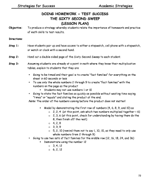 60 Second Sweep PDF  Form