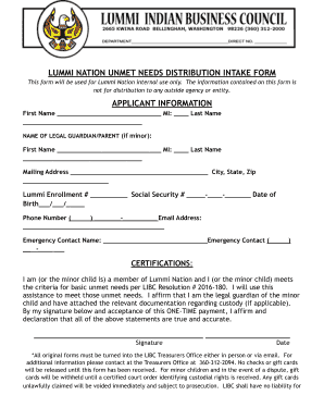 Lummi Unmet Needs  Form