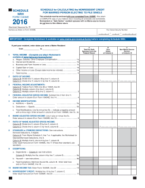 Nonresident or Safe Harbor Resident Spouses with No Maine Source Income Maine  Form