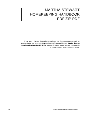 Martha Stewart Homekeeping Handbook PDF  Form