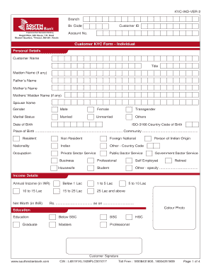 Indian Bank Kyc Form