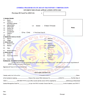 Bus Pass Application Form Download