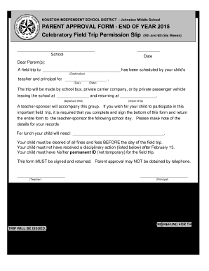  Parent Approval Form DOC Houstonisd 2015-2024