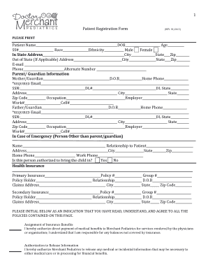 New Patient Registration 1 17 DOCX  Form
