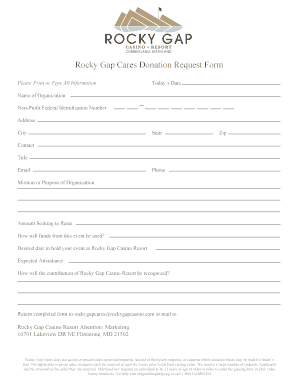 Gap Donation Request Form