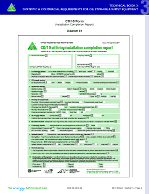 CD10 Form Installation Completion Report Oftec Org