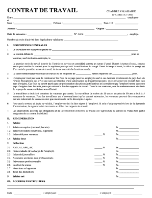 Contrat De Travail Accueil Agrivalais Agrivalais  Form